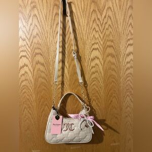 Juicy Couture Cream and Pink Quilted Shoulder Bag